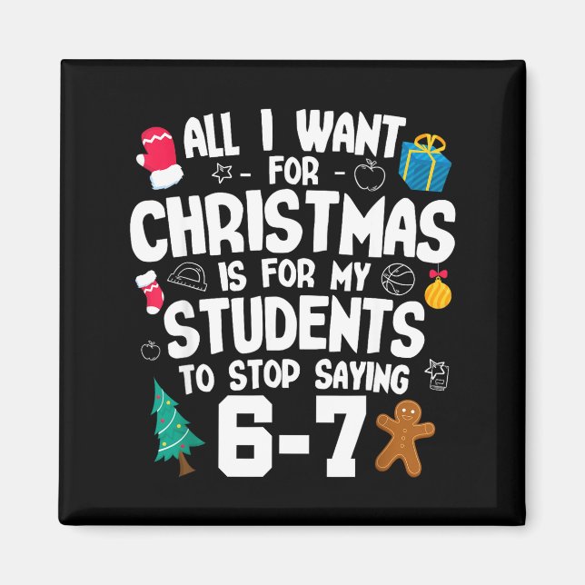 Imán Christmas Is My Students To Stop Saying 67 _ Aweso (Frente)