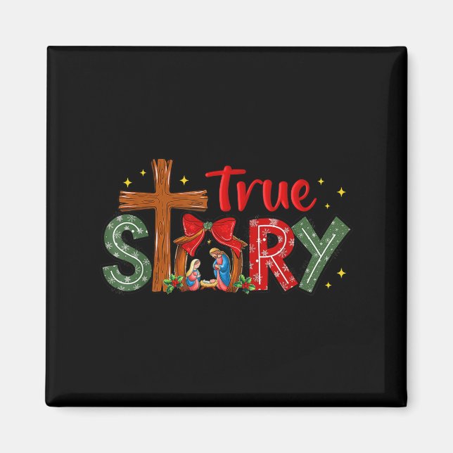 Imán Christmas Jesus Cross Religious Christian Xmas Tru (Frente)