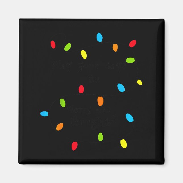 Imán Christmas Lights Fun Holiday Novelty Bulb Strands  (Frente)