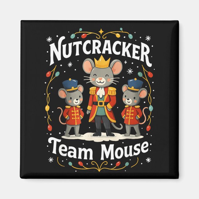 Imán Christmas Nutcracker Team Mouse Funny Soldier Xmas (Frente)
