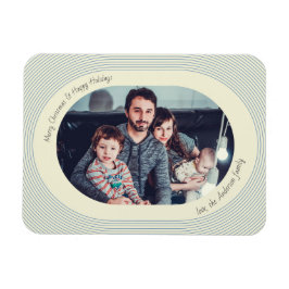 Imán Christmas Photocard Playful Design Oval Photo