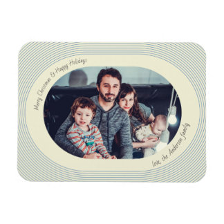 Imán Christmas Photocard Playful Design Oval Photo