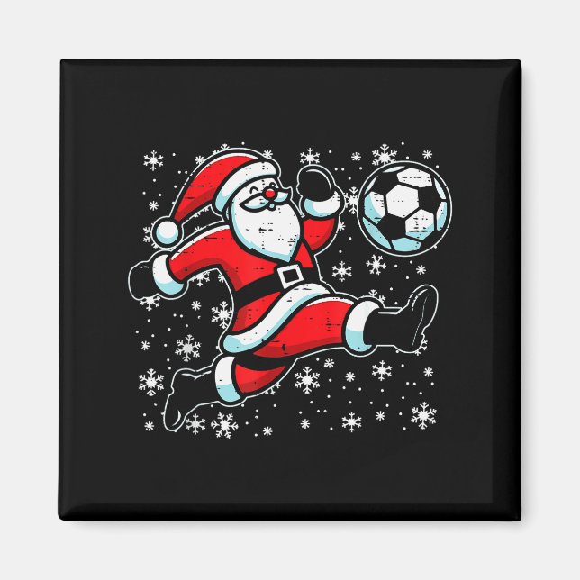 Imán Christmas Santa Football Kick Xmas Soccer Men Boys (Frente)