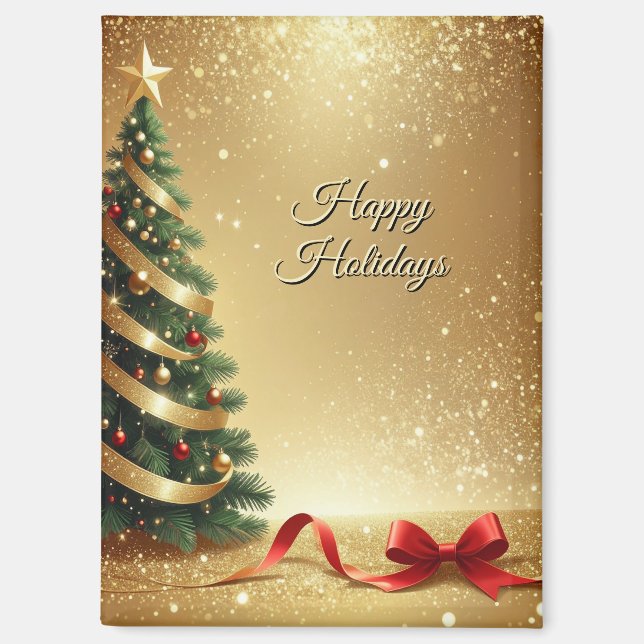 Imán Christmas Tree Ribbons Holiday Magnet (Anverso)