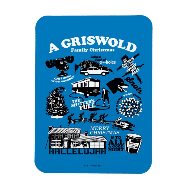 Imán Christmas Vacation Icons and Quotes (Vertical)