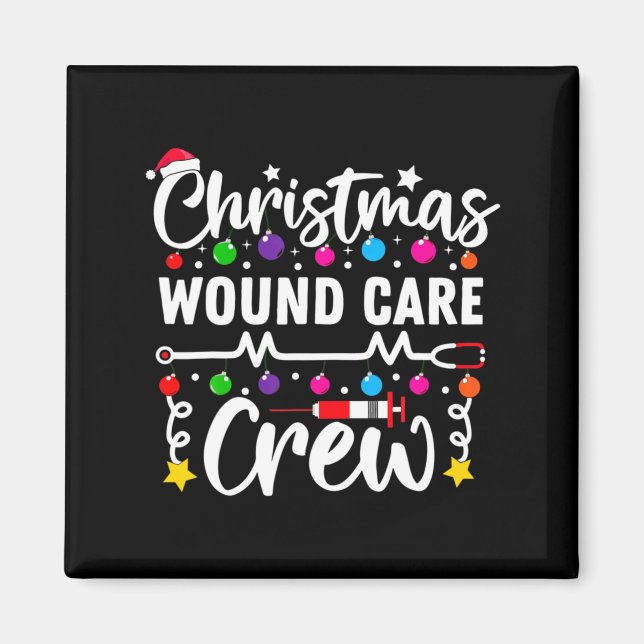 Imán Christmas Wound Care Crew Nurse Xmas Nursing Rn Lp (Frente)