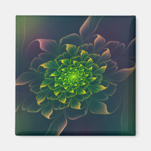Imán Chrysanthemum Fractal Green