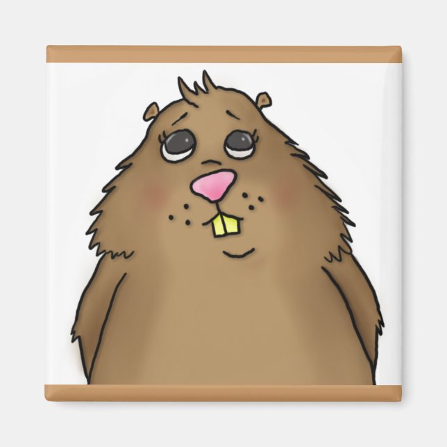 Imán Chubby Hamster Magnet (Frente)