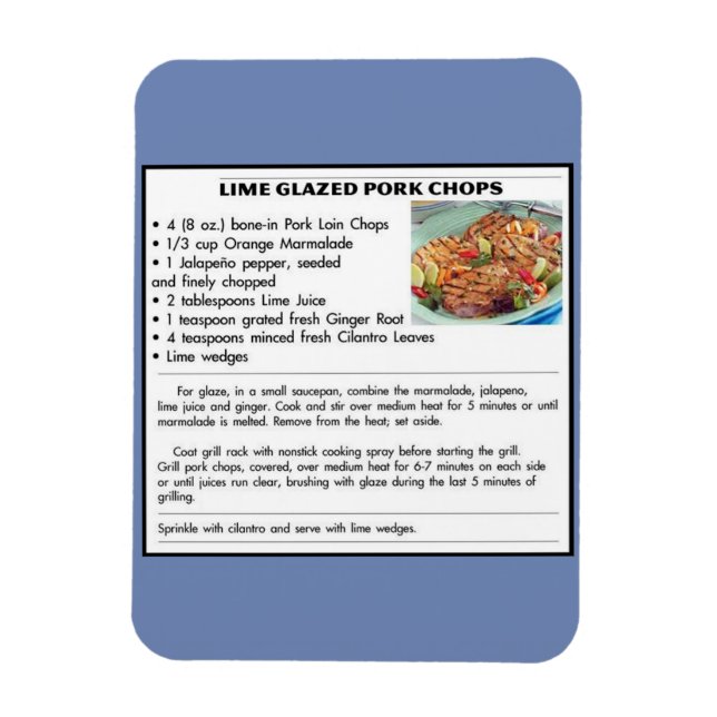 Imán Chuletas de cerdo glaseadas con lima (Vertical)