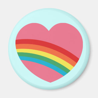 Imán Chunky Rainbow Heart Magnet de los 80