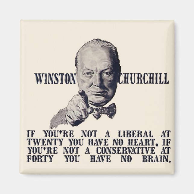 Imán Churchill sobre los conservadores y los liberales (Frente)