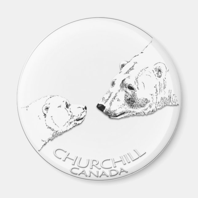 Imán Churchill Souvenirs Polar Oso Magnates y Regalos (Frente)