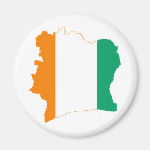 Imán Ci del mapa de la bandera del d'Ivoire de Cote