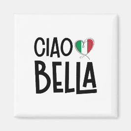 Imán Ciao Bella-Cute Corazón de Italia