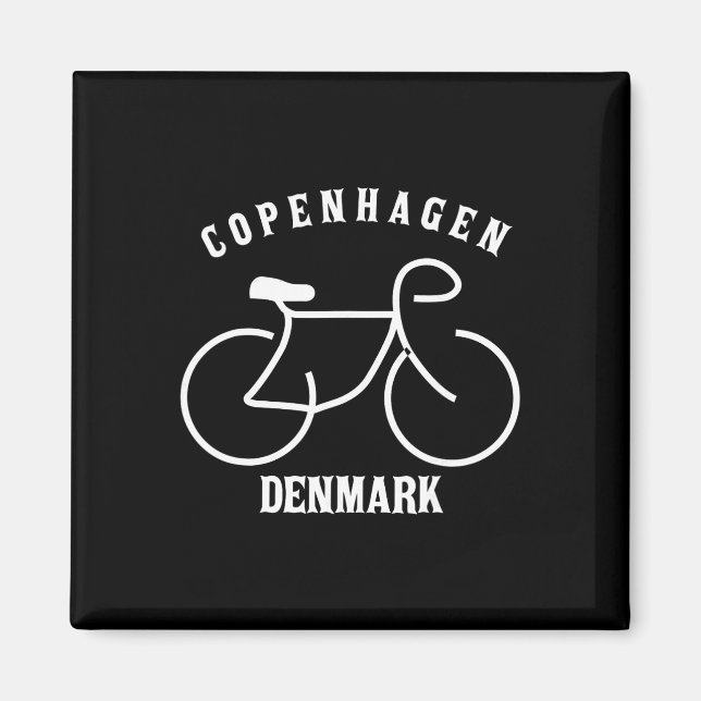 Imán Ciclismo Copenhague Dinamarca Gráfico  (Frente)