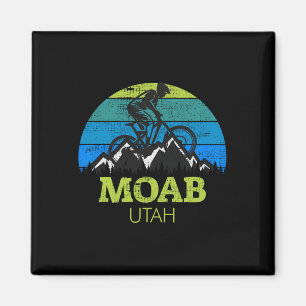 Imán Ciclismo de montaña Moab Utah Mtb Atardecer Retro