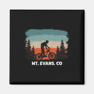 Imán Ciclismo de Montaña Retro Atardecer Vintage Mt. Ev