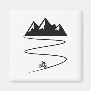 Imán Ciclismo de Montaña Retro Gráfico de Ciclista Retr