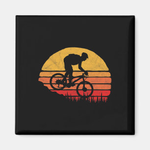 Imán Ciclismo de montaña vintage al aire libre gráfico