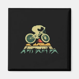 Imán Ciclismo de montaña vintage silueta ciclista B