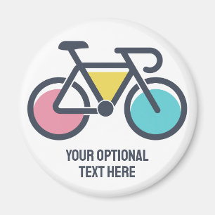 Imán Ciclismo de texto personalizado