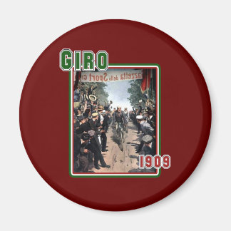 Imán Ciclismo Giro 1909 Bandera italiana Arte retro vin