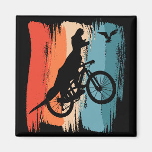 Imán Ciclismo T-rex Dinosaurio Montaña Bicicleta Dino M