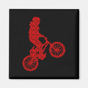 Imán Ciclista Bmx Bicicleta Corazones De San Valentín A