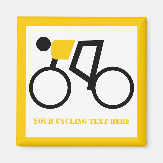 Imán Ciclista montando su personalizado de bicicleta (Frente)