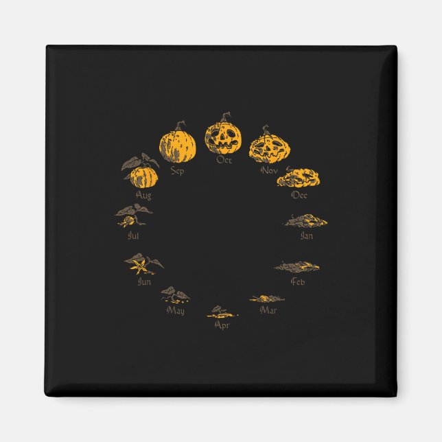 Imán Ciclo De Vida De Calabaza Para El Costo De Hallowe (Frente)