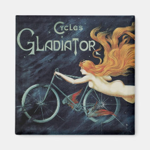 Imán Ciclos de gladiador, Art Nouveau victoriano vintag