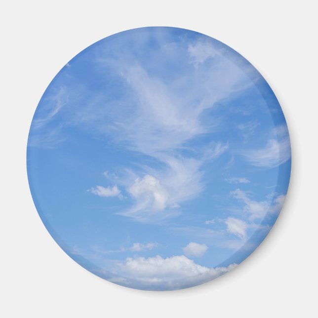 Imán Cielo Azul Con Nubes Vestidas (Frente)