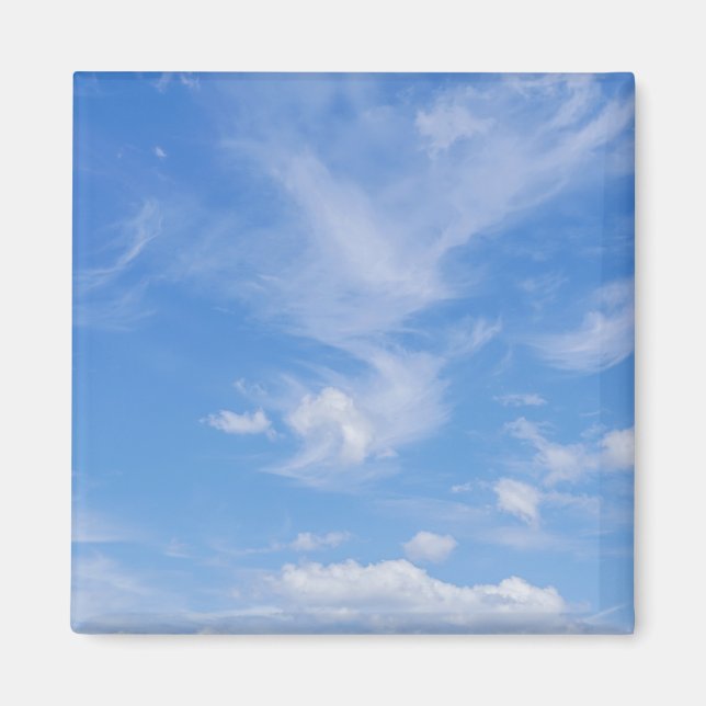 Imán Cielo Azul Con Nubes Vestidas (Frente)