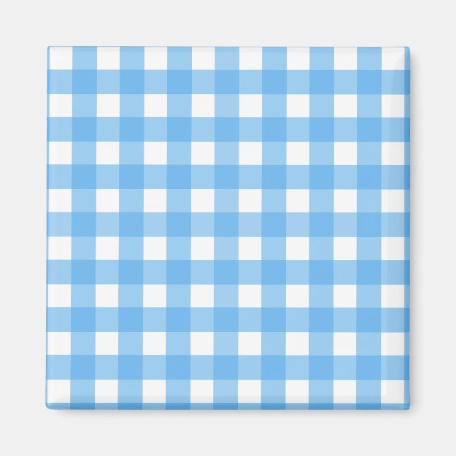 Imán Cielo azul gingham (Frente)