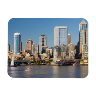 Imán Cielo azul sobre la costa de la bahía de Elliott