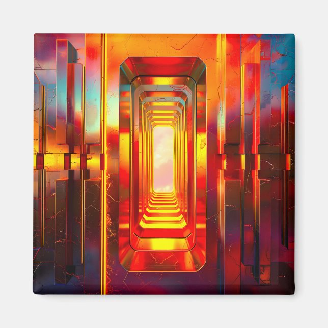 Imán Cielo celeste metálico (Frente)