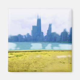 Imán Cielo de Chicago cepillado al aire