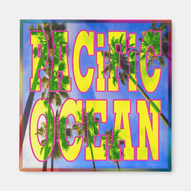 Imán "Cielo de la palma: Océano Pacífico" (Frente)