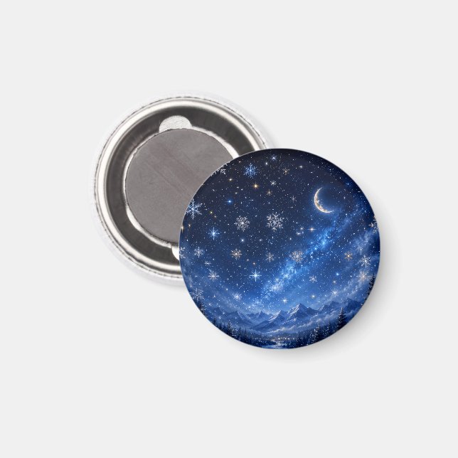 IMÁN CIELO ESTRELLADO AZUL | NEVERA CELESTE (Anverso/Reverso)