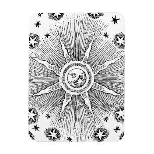 Imán Cielo Nocturno Antiguo Estrellas Sol Zodiaco Medie