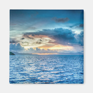 Imán Cielo nublado sobre el Océano Bora Bora