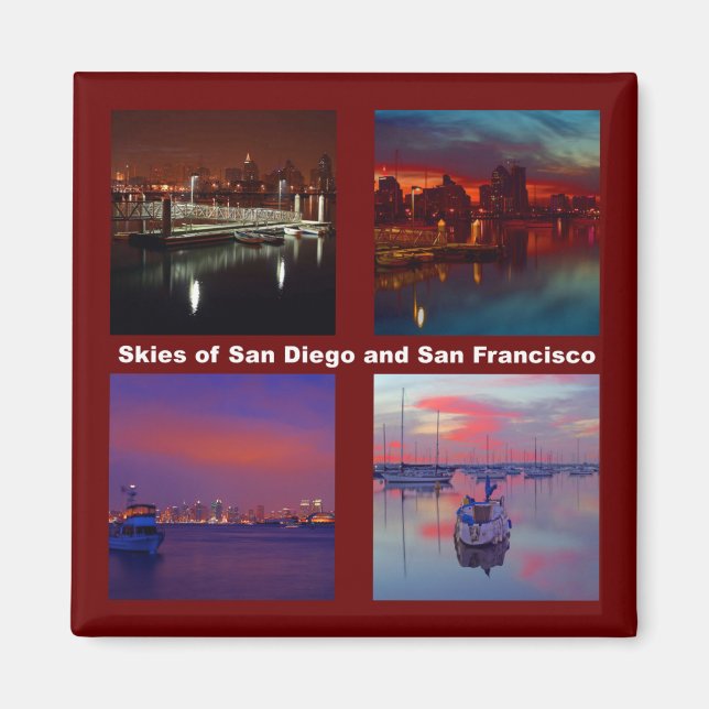Imán Cielos de San Diego y San Francisco (Frente)