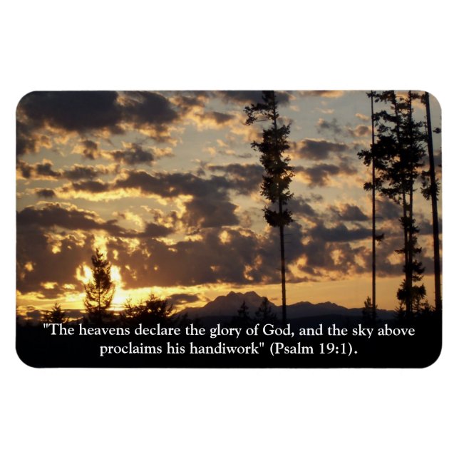 Imán Cielos declaran la Gloria de Dios. Foto (Horizontal)