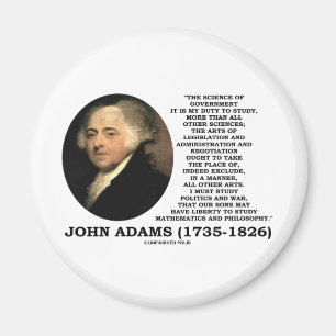 Imán Ciencia de John Adams de la cita de la política