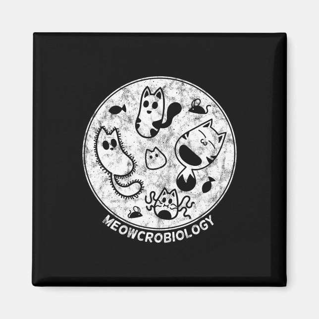 Imán Ciencia de la microbiología bacteriana en mal esta (Frente)