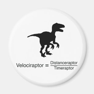Imán ciencia divertida de velociraptor