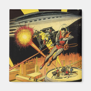 Imán Ciencia ficción vintage, alienígenas de ciencia fi