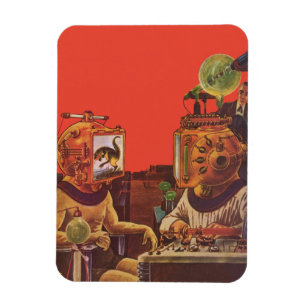 Imán Ciencia Ficción Vintage, Cascos Alien Steam Punk