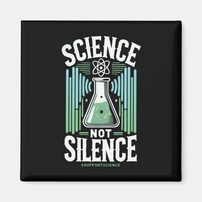 Imán Ciencia No Silencio Apoyo Conciencia Científica (Frente)