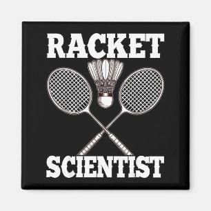 Imán Científico de raqueta divertido bádminton